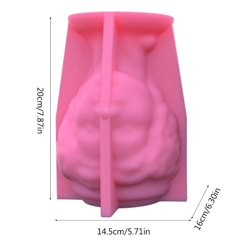 Large Snake Lady Head Gypsum Silicone Molds Storage Box Mold for Making Succulent Plant Flower Candle Holder