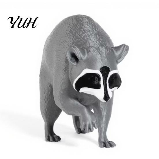 Nature Inspired Decor 3D Printed Racoon Figurine, Cute Raccoon Statue, Funny Desk Buddy, Unique Bookshelf Display Small Animal Collectible Figure for