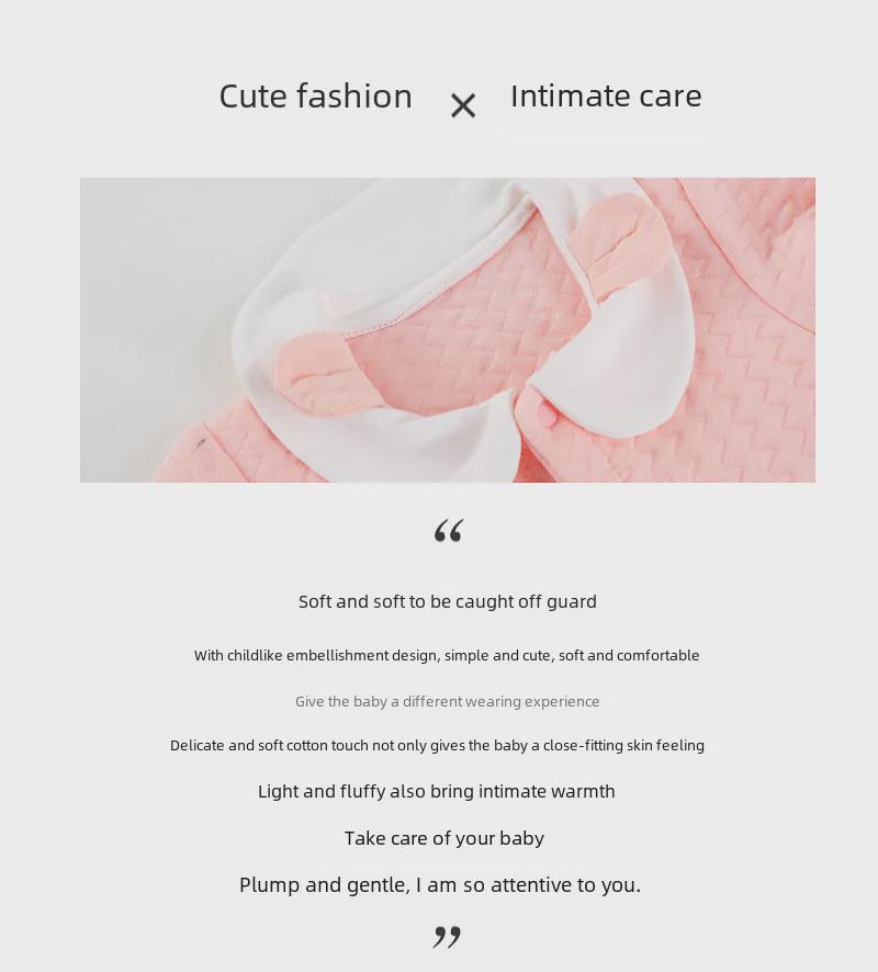 Quilted Cotton Baby Jumpsuit for Boys and Girls - Warm Newborn Romper for Spring and Autumn