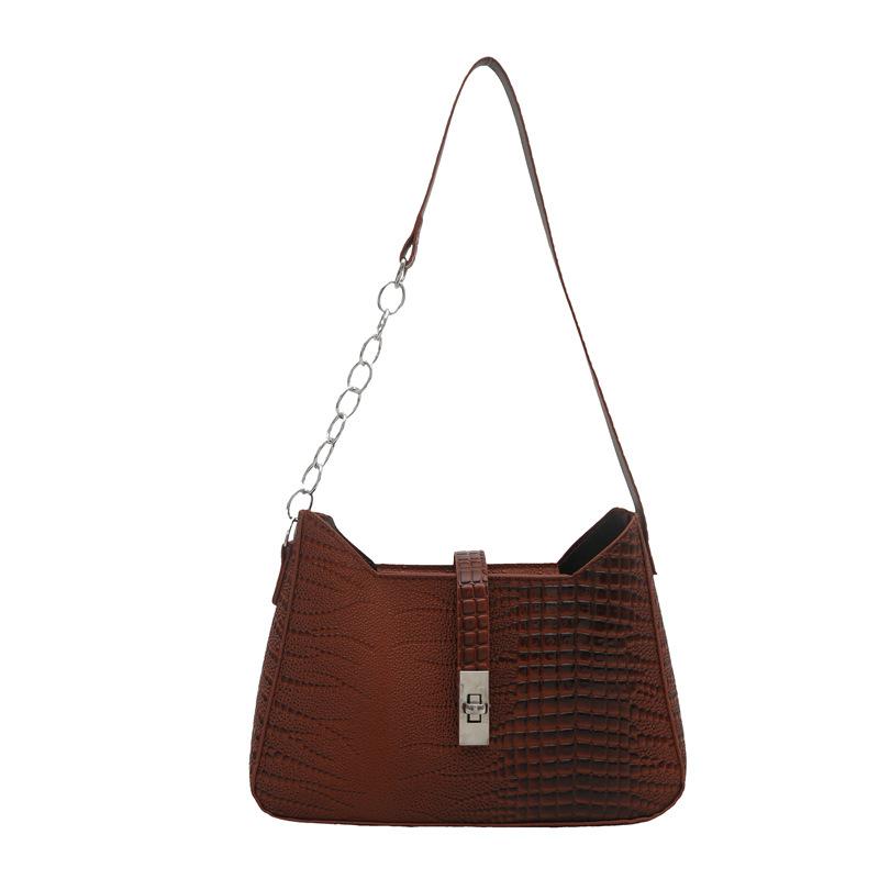 2025 весна и лето новая женская мода ретро текстура под крокодила сумка-тоут европейский и американский тренд наплечная сумка сумка под мышкой