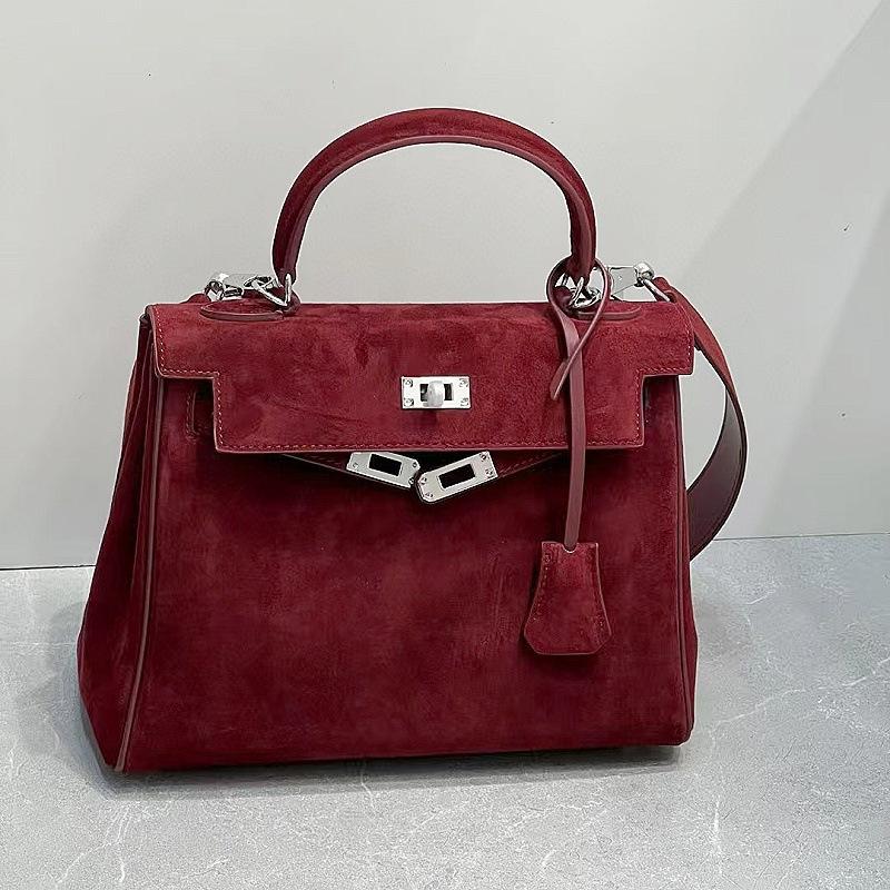 Новая осенне-зимняя сумка с широким плечевым ремнем из матовой кожи, замшевая, из коровьей кожи первого слоя, портативная, на одно плечо, сумка-мессенджер, с высоким чувством