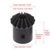 2Pcs 45# Steel 1M 15T Spiral Bevel Gear M1 Modulus 1:1 90 Degrees Differential Gear Bevel Gear Accessories