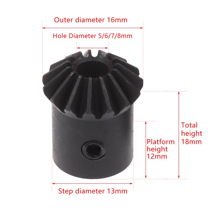 2Pcs 45# Steel 1M 15T Spiral Bevel Gear M1 Modulus 1:1 90 Degrees Differential Gear Bevel Gear Accessories