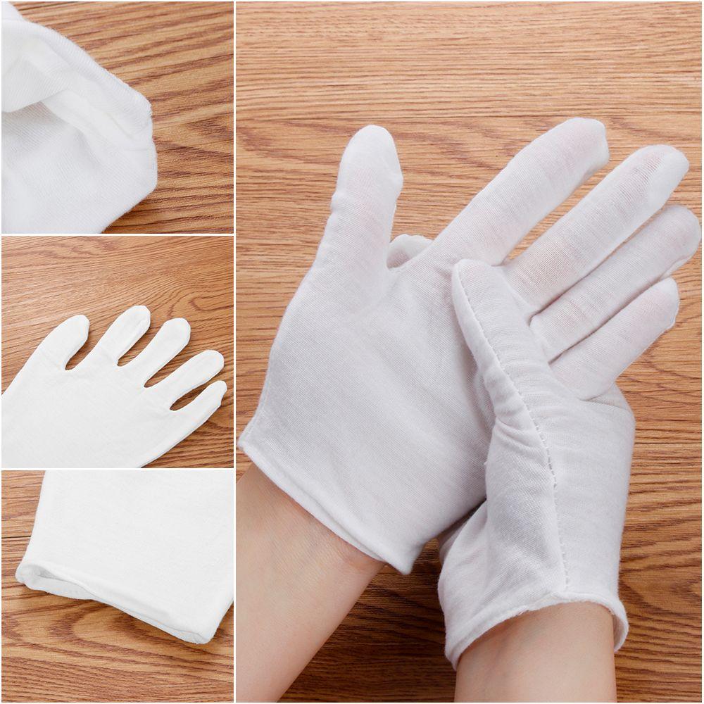 Хлопковая гладкая мягкая косметическая маска для рук Белые увлажняющие перчатки Отбеливающий уход за руками