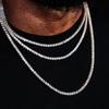 European-American 3mm Zircon Tennis Chain Necklace: Hip Hop Fashion Trend