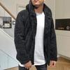 Мужское пальто с лацканами, длинным рукавом, однобортное, верхняя одежда, однотонное, утолщенное, бархатное, зимняя куртка, пальто