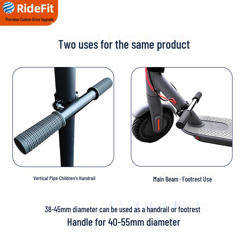 RideFit Kids Handlebar for 38-55mm Tubes: Compatible with Oval/Round Tubes, Electric Scooter Accessory