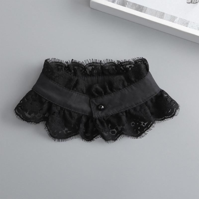 Ложный Elaborate Шаль Кружевной Воротник Элегантный Сладкий Ложный Воротник Съемный для Леди Нежный Цветочный Воротник T8NB