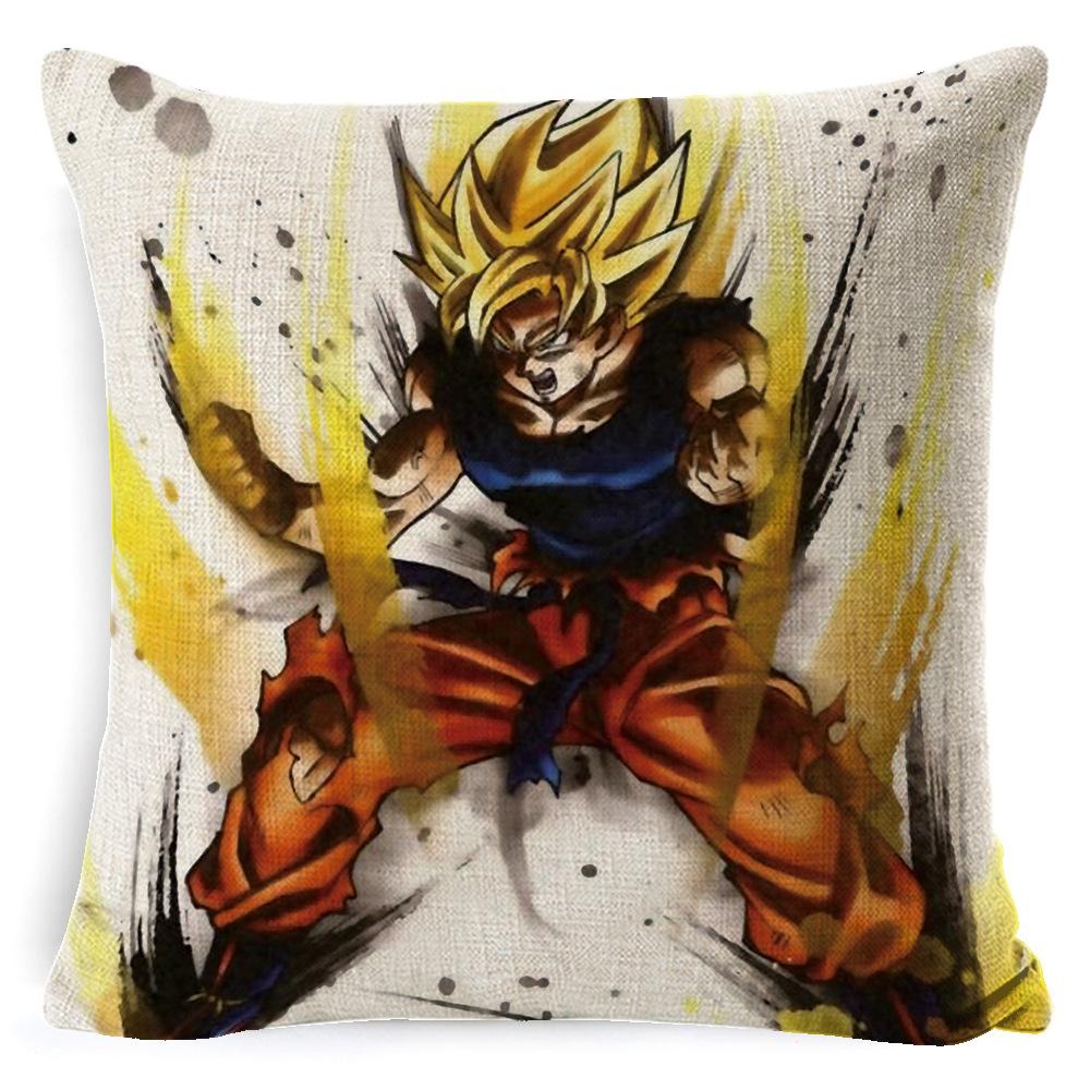 Мультяшная Анимация Dragon Ball Наволочка Лен Супер Мягкая Подушка Дом Dragon Ball Аниме Подушка