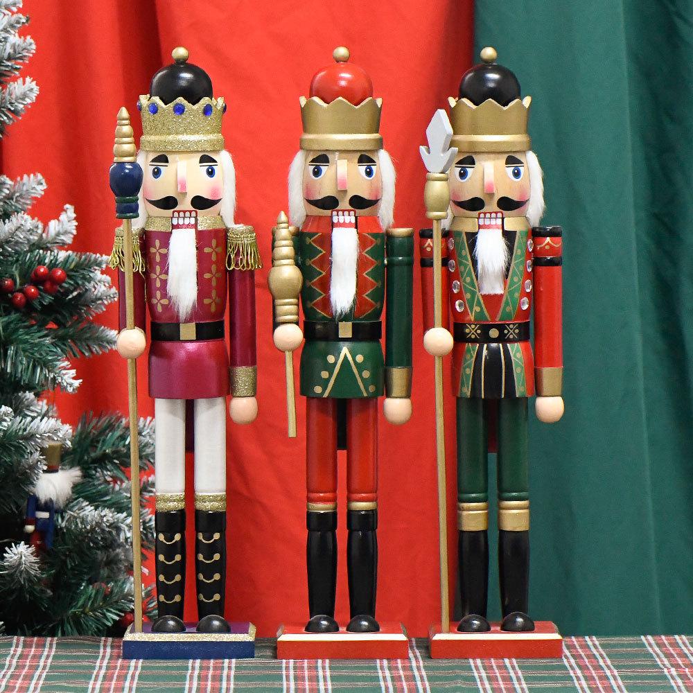 20-Inch Wooden Nutcracker Puppet for Christmas Home Decoration