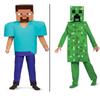 Minecraft Halloween Cos Performance Costume Childrens Costume Threepiece Set