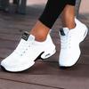 Women Running Sport Shoes Mesh Breathable Casual Sneakers Lace-up Walking Shoes Ladies Platform Sneakers Outdoor Tenis Shoes
