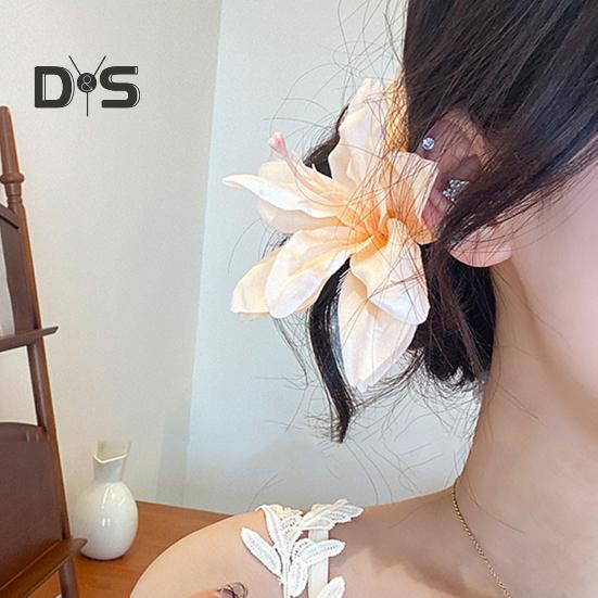 Заколка для волос с имитацией цветка, боковая челка, невыцветающая заколка, декоративная надежная женская заколка для волос, аксессуар для волос