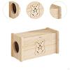 Коробка для укладки кабелей для дома и офиса 12,99x6,3x7,09 дюймов, пылезащитный деревянный органайзер для шнуров