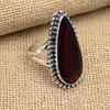 Red Garnet Gemstone Handmade Solid 925 Sterling Silver Ring Jewelry For Love