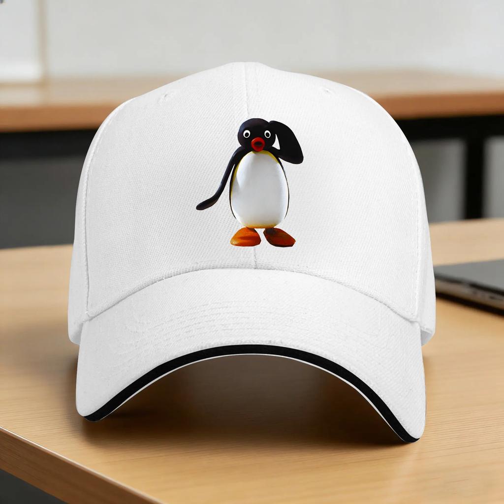 Noot Noot Pingu Funny Pingu Meme Casual Baseball Cap Outdoor Sport Trucker Hat Summer SunProof Unisex Adult DIY Print Snapback Cap