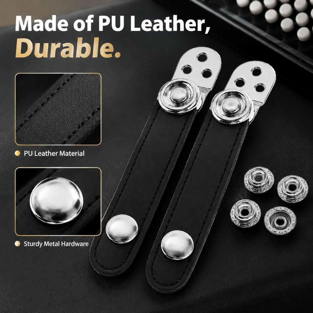 2pcs/set Black Accordion Bellows Strap Holder  for Music Parts