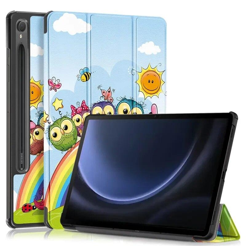Кожаный чехол для планшета Samsung Galaxy Tab S9 FE S9FE 2023, чехол 10,9 дюйма, складная магнитная подставка, чехол Smart Folio для планшета Samsung Tab S9 FE