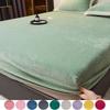 High-quality Soft Velvet Fitted Sheet with Elastic Bands Non Slip Adjustable Mattress Covers for Single Double King Queen Bed 160x200cm
