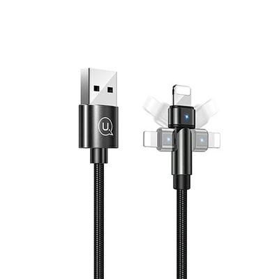 Кабель Lightning USAMS 1 м Быстрая зарядка Черный