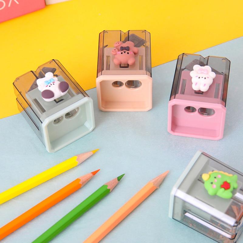 1pc Creative Pencil Sharpeners Ins Korean Fashion Geometry Style Morandi Color Sharpener Back To School Office Accessories