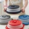 Складная многофункциональная крышка от брызг для микроволновой печи, складной кухонный гаджет, защита еды, поддон для приготовления на пару с дуршлагом