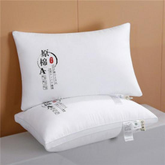 Подушка для поддержки шеи из чистого хлопка и соевого волокна - 60s 100% хлопок, машинная стирка, для гостиниц и дома.