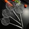 Large leakage hole Colander Stainless Steel Ladle Skimmer Spider Mesh Strainer  French Fries