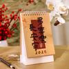 Retro Style Desktop Calendar Calligraphy Printed Table Planner  Table Ornament