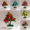 Искусственные поддельные цветы в горшках, бонсай, уличное/внутреннее/садовое украшение дома