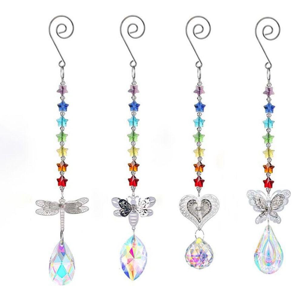 Handmade Butterfly Prism Pendant Exquisite Window Hanging Suncatchers Decor Accessories