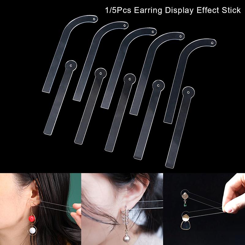 1/5 шт. Прозрачная акриловая подставка-держатель для серег, Стойка, Палочка для демонстрации эффекта ношения серег, Палочка для примерки ювелирных изделий