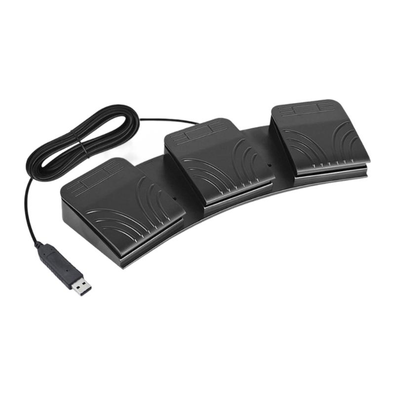 3-кнопочная USB-педаль с программируемыми клавишами, действия мыши для игр, управление заводским оборудованием