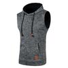 Men Sleeveless Hoodies Fashion Casual Hooded Sweatshirt Men Bodybuilding Tank Top Sporting Shirt Waistcoat Vest Gym