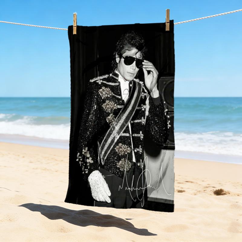 Michael Jackson Stilīgs Digitālās Drukas Pludmales Dvieļu Ātri Žūstošs Absorbējošs Segas Pludmalei, Baseinam, Trenažieru Zālei, Ceļojumiem