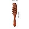 Головка расчески из натурального сандалового дерева Meridian Comb с длинной ручкой, многофункциональная вставка, массажная расческа для зубов, 22 гвоздя