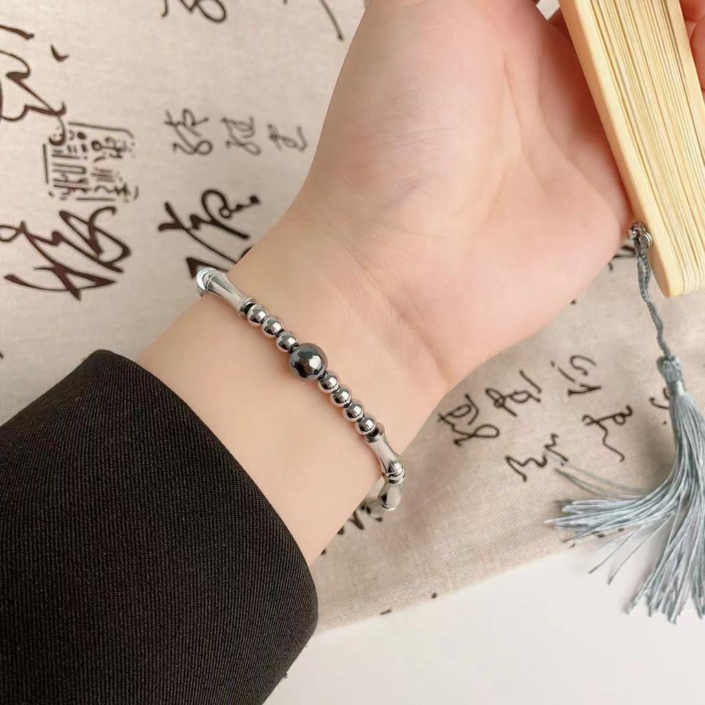 Унисекс Титановый Стильный Стальной Браслет Изысканный Дизайн Бамбук