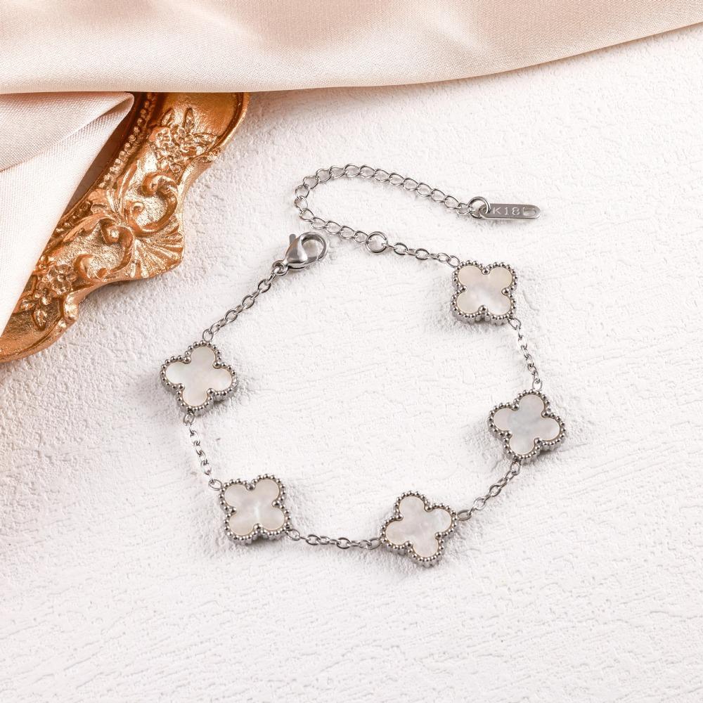 Высококачественный 13-миллиметровый Браслет-Браслет с Ракушкой в виде Четырехлистника, Стойкое Покрытие, Женский Браслет