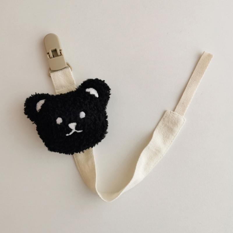 Цепочка для соски, плюшевая подвеска, держатель-клипса для соски, мягкий плюшевый медведь, подвесные украшения для кроватки, аксессуары для детской соски