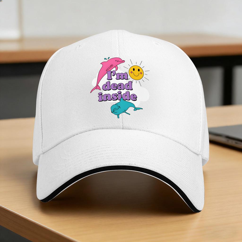 Summer Im Dead Inside Baseball Cap Running Hippie Casual Print Sun Hip Hop Hats Women Unisex Wholesale Baseball Caps