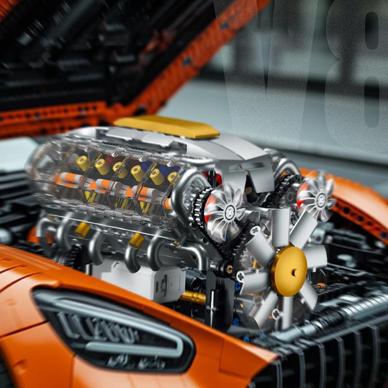 Технические Механические Электрические Строительные Блоки Двигатель V8 Моделирование Двигателя Автомобиля Кирпичи MOC Научно-Образовательные Игрушки Подарок Для Детей и Взрослых