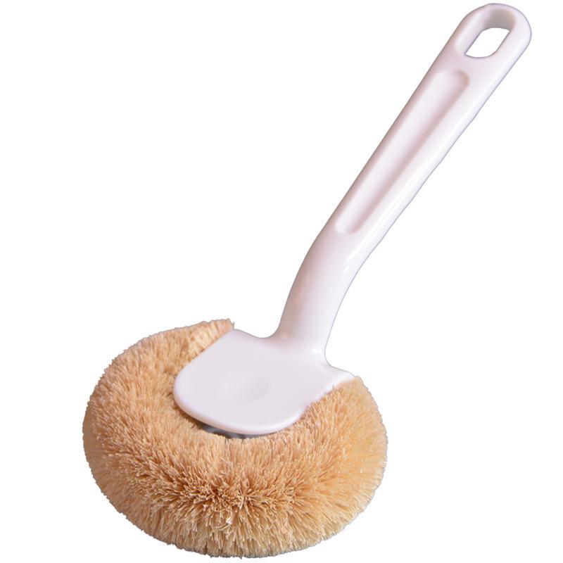 Щетка для кокосовой кастрюли с антипригарным покрытием, антипригарная щетка для мытья масла, не повредит кастрюлю, щетка для чистки с длинной ручкой, щетка для кухонной мойки