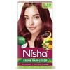 Краска для волос Nisha Creme Бордовая 60 г + 60 мл Стойкая Седина Без Аммиака Натуральный Экстракт Хны