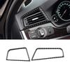 2pcs Car Air Outlet Air Conditioning Cover Sticker Carbon Fiber Trim Decorative Accessories For BMW 5 Series F10 2011-2017