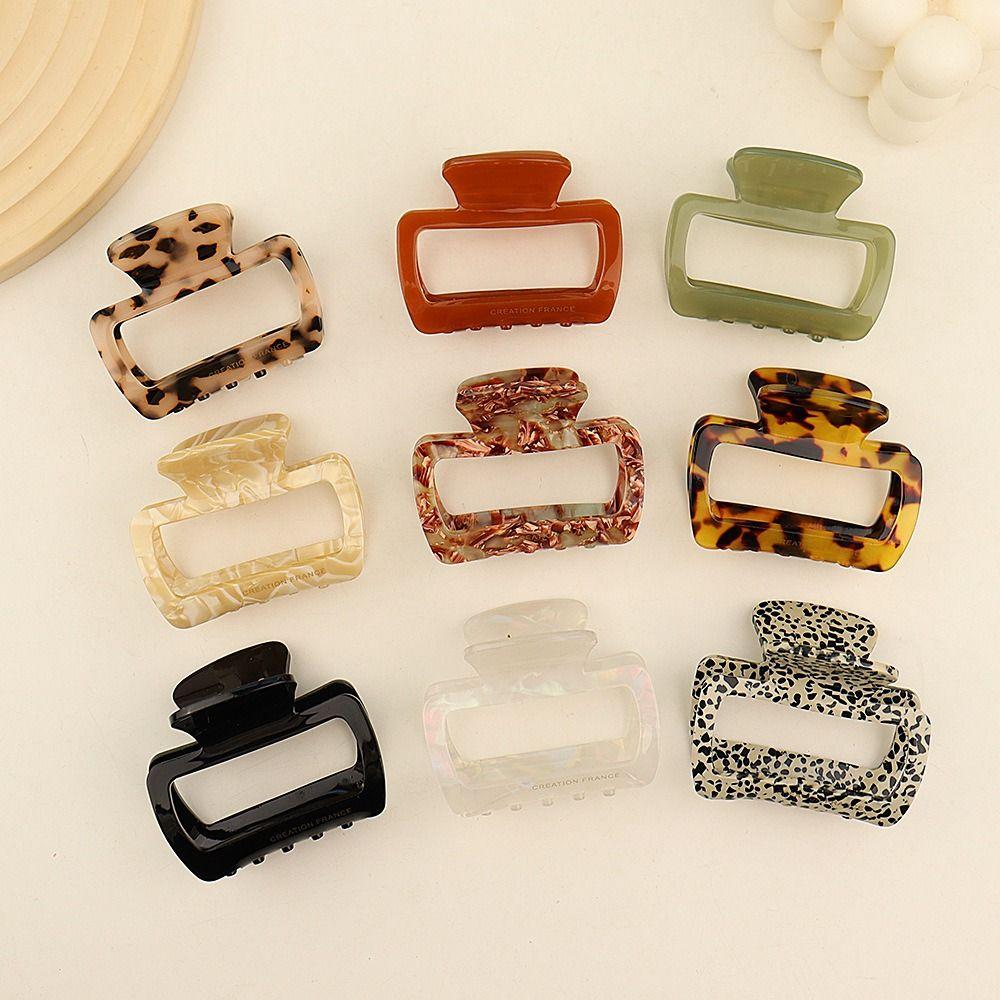 Мини-зажим для волос, крабик для волос Y2K, квадратные заколки, японские ацетатные заколки для волос, аксессуары для волос