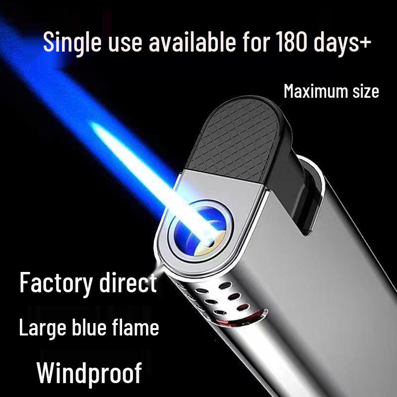 50 Windproof Direct-Charge Lighters: Personalized, Durable, Blue Flame, Explosion-Proof, Inflatable, Thickened Plastic