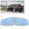 1 Pair Left & Right Door Side Heated Wing Mirror Glass for BMW X5 E70 2008 2013 Blue