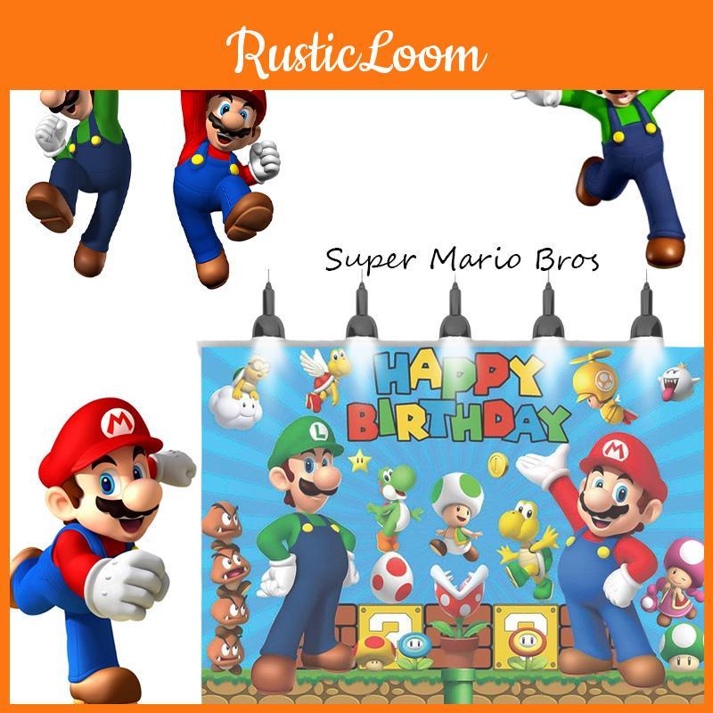 Братья Супер Марио. Тематический 3D фон для детского дня рождения Марио и Луиджи