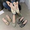 Slippers Women Wear Half a Bag of Shoes Clothing Store Fitting Shoes Soft Sole Fashion Versatile Lazy Shoes One Pedal Slippers Women