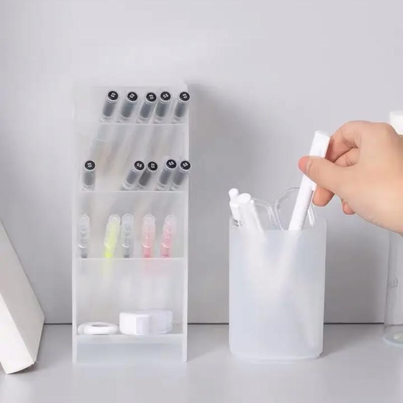 Kawaii креативный многофункциональный настольный органайзер с 4 сетками, держатель для ручек, ящик для хранения макияжа, школьные офисные аксессуары, держатель для ручек